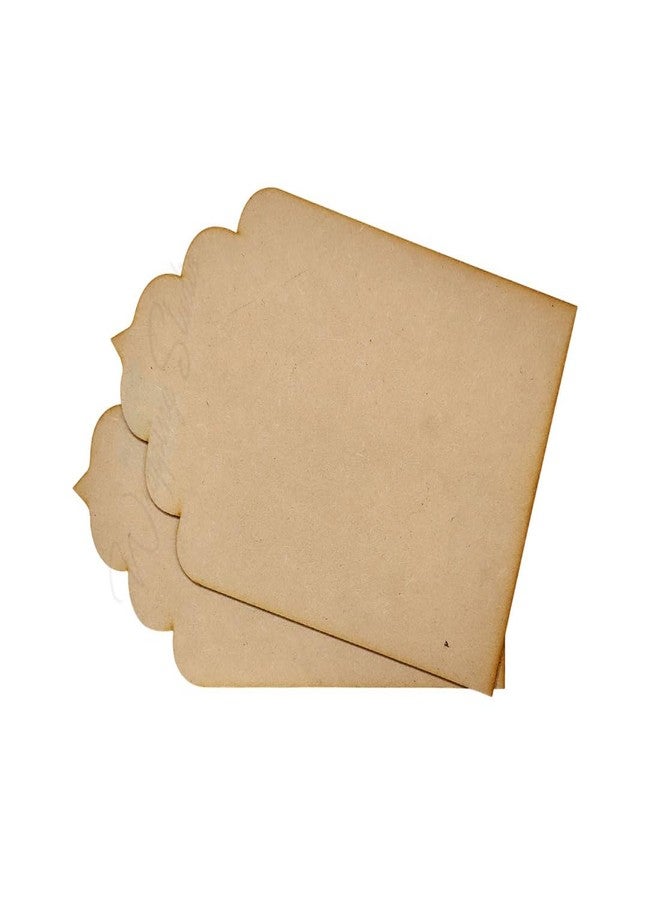 Wrapping Studio قاعدة جاروكا سادة من خشب MDF من WRAPPING STUDIO لأعمال فنية وحرفية يدوية، وزينة جدارية، وهدايا للمهرجانات (عبوة من قطعتين | 9.5 بوصة × 6.5 بوصة) - Image 1